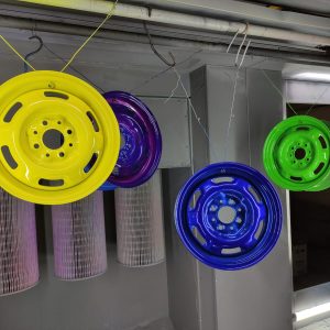 Порошковая покраска штампованных дисков
